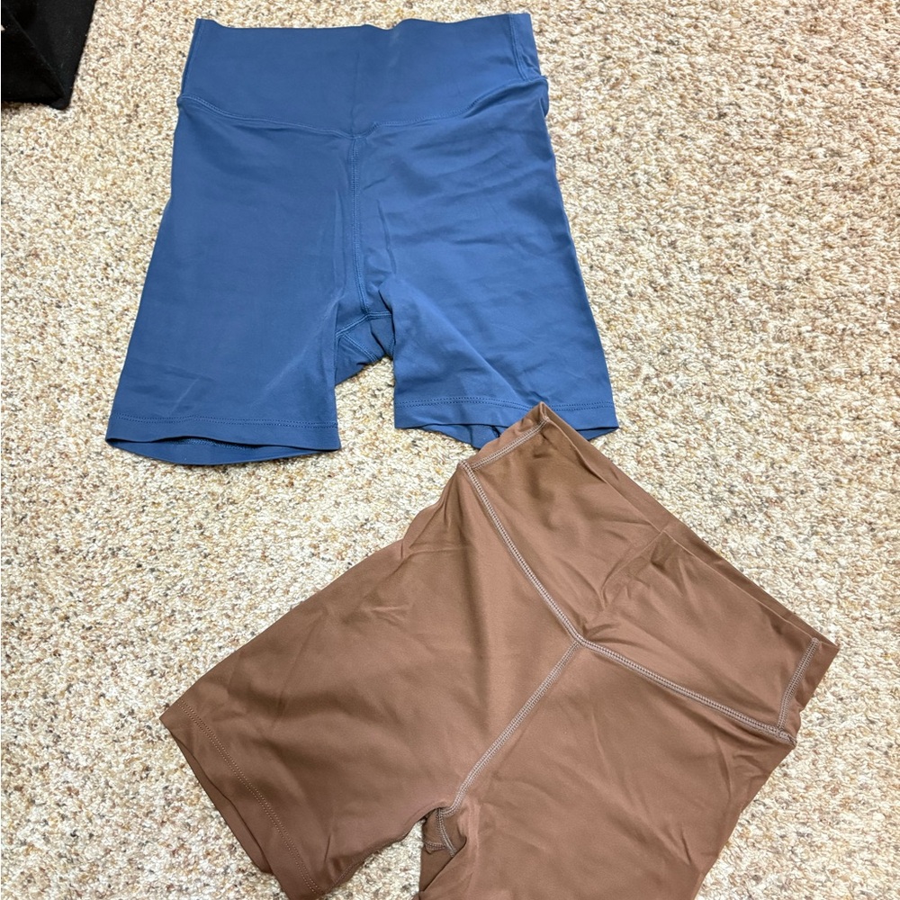 FORM Blue and Brown Biker Shorts